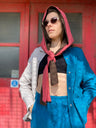 100% Linen Reversible Hoodie Scarf