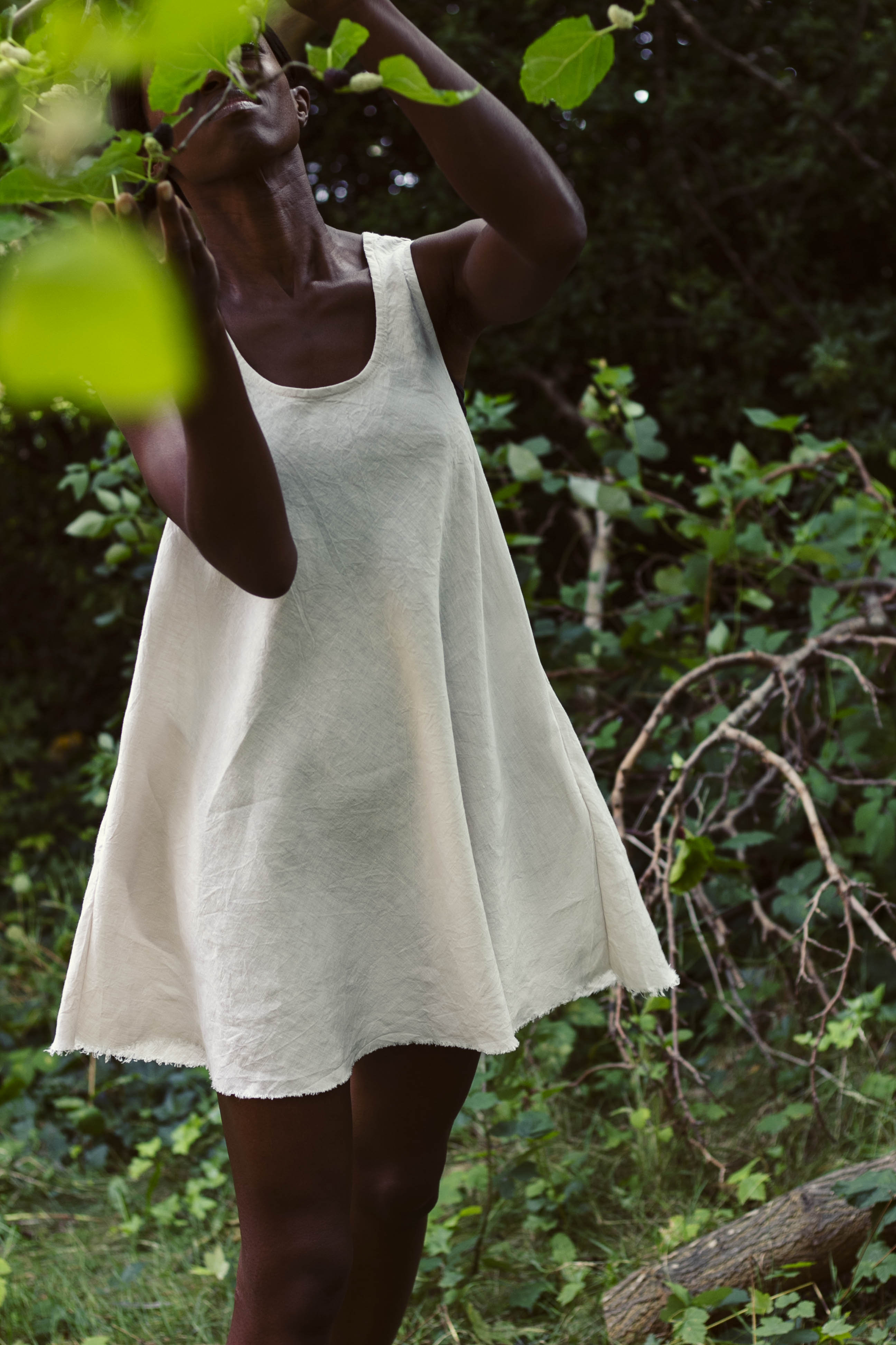 Linen swing dress online